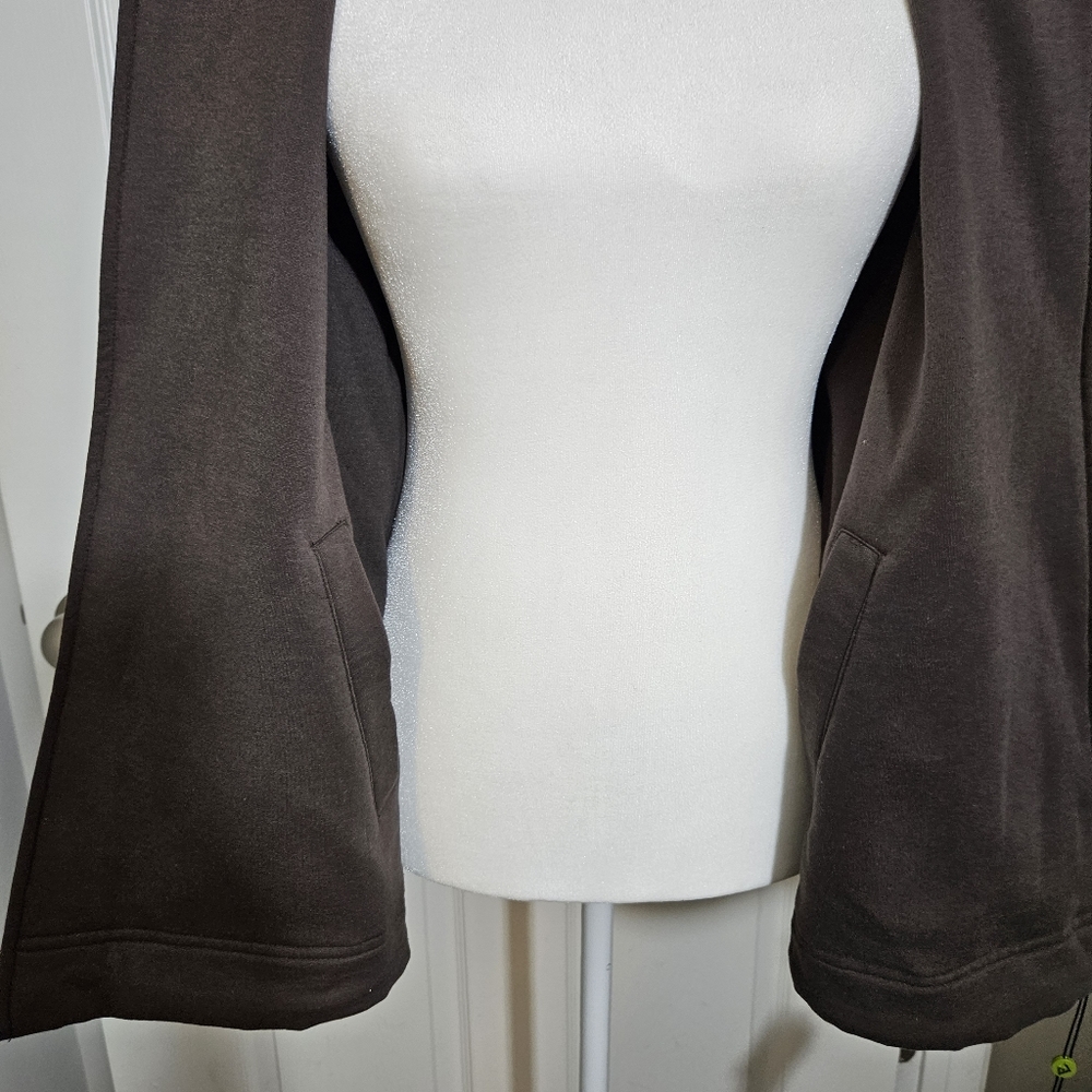 EVERLAST Womens Reversable Zip Up Hooded Jacket, Brown Sz L NWT - Picture 10 of 13